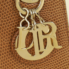 Christian Dior Brown Lizard Mini Chain Lady Dior Bag