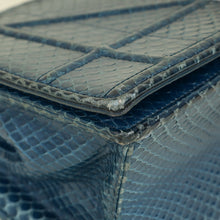 Christian Dior Blue Python Diorama Shoulder Bag