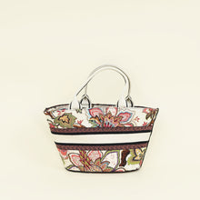 Christian Dior White Multicolor Albero della Vita Embroidery Brocart Hat Basket Bag