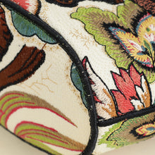 Christian Dior White Multicolor Albero della Vita Embroidery Brocart Hat Basket Bag