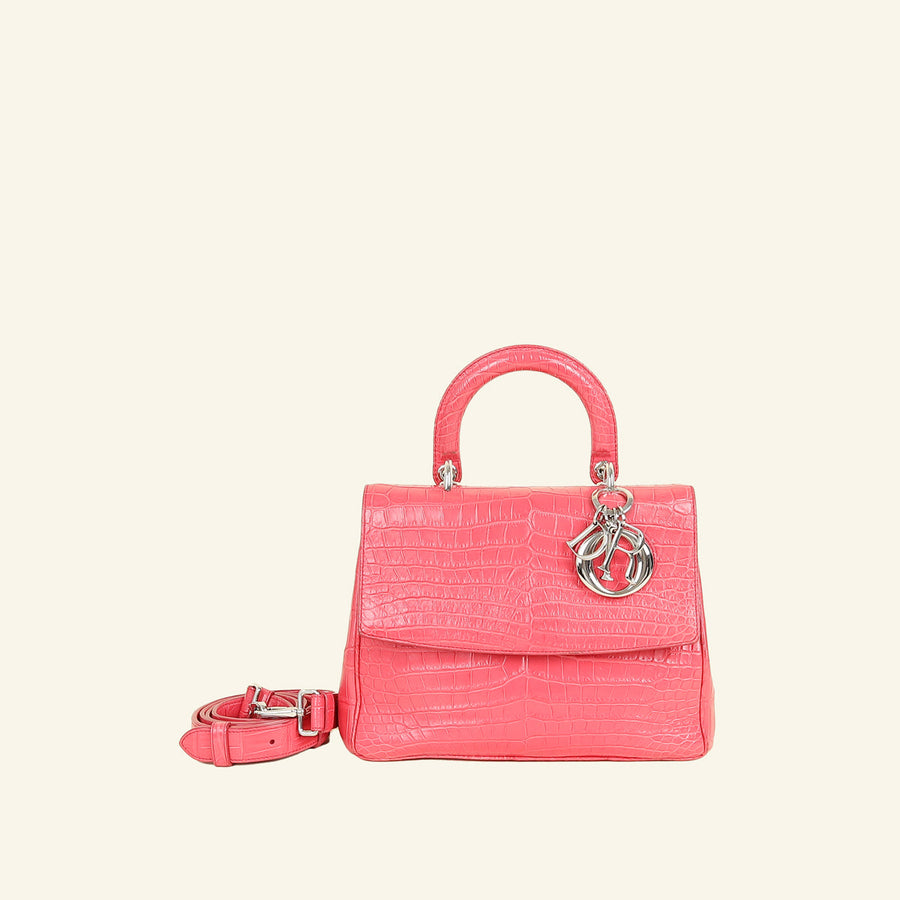 Christian Dior Pink Crocodile Be Dior Small Bag
