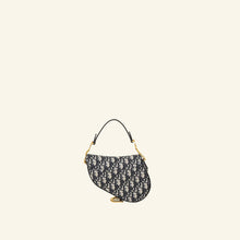 Christian Dior Navy Blue Oblique Saddle Mini Bag