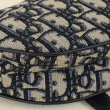 Christian Dior Navy Blue Oblique Saddle Mini Bag