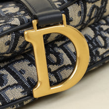 Christian Dior Navy Blue Oblique Saddle Mini Bag
