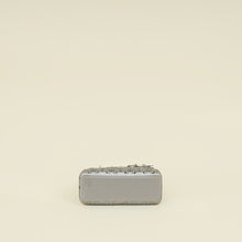 Christian Dior Gray Strass Cannage Satin Mini Lady Dior Bag