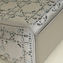 Christian Dior Gray Strass Cannage Satin Mini Lady Dior Bag