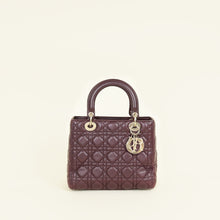 Christian Dior Burgundy Lady Dior Medium Bag