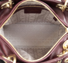 Christian Dior Burgundy Lady Dior Medium Bag
