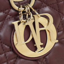 Christian Dior Burgundy Lady Dior Medium Bag