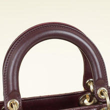 Christian Dior Burgundy Lady Dior Medium Bag