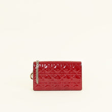Christian Dior Cherry Red Lady Dior Chain Pouch