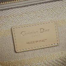 Christian Dior Multicolor Lady D-Lite Stripes Embroidery Medium Bag