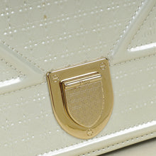 Christian Dior Metallic White Micro Cannage Diorama Wallet On Chain