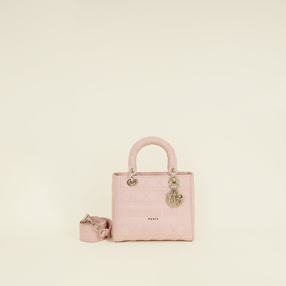 Christian Dior Pink Lady D-Lite Embroidered Medium Bag