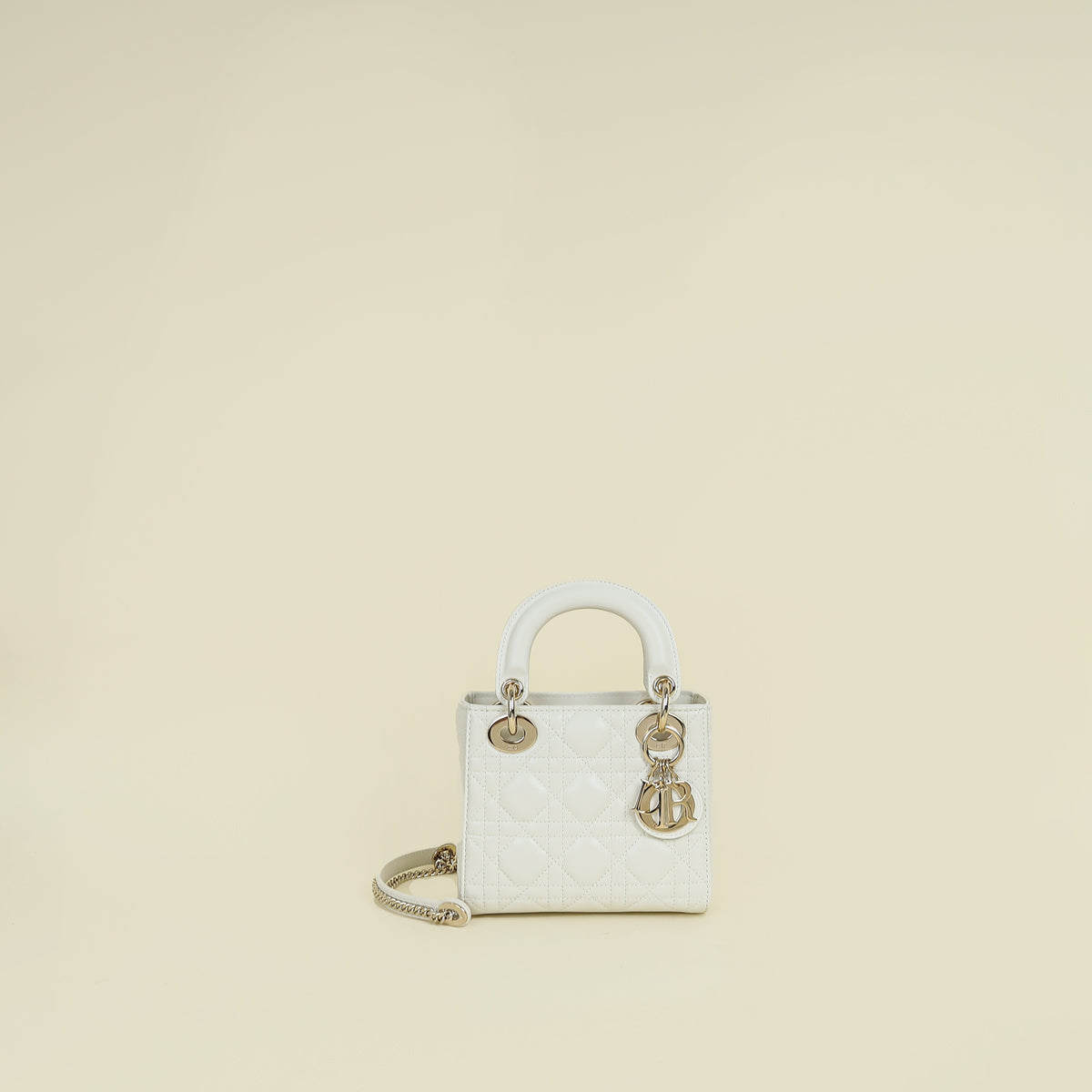 Christian Dior Latte Lady Dior Mini Chain Bag