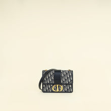 Christian Dior Navy Blue Oblique 30 Montaigne Shoulder Bag