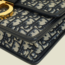Christian Dior Navy Blue Oblique 30 Montaigne Shoulder Bag