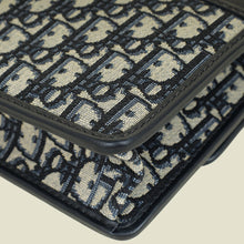 Christian Dior Navy Blue Oblique 30 Montaigne Shoulder Bag