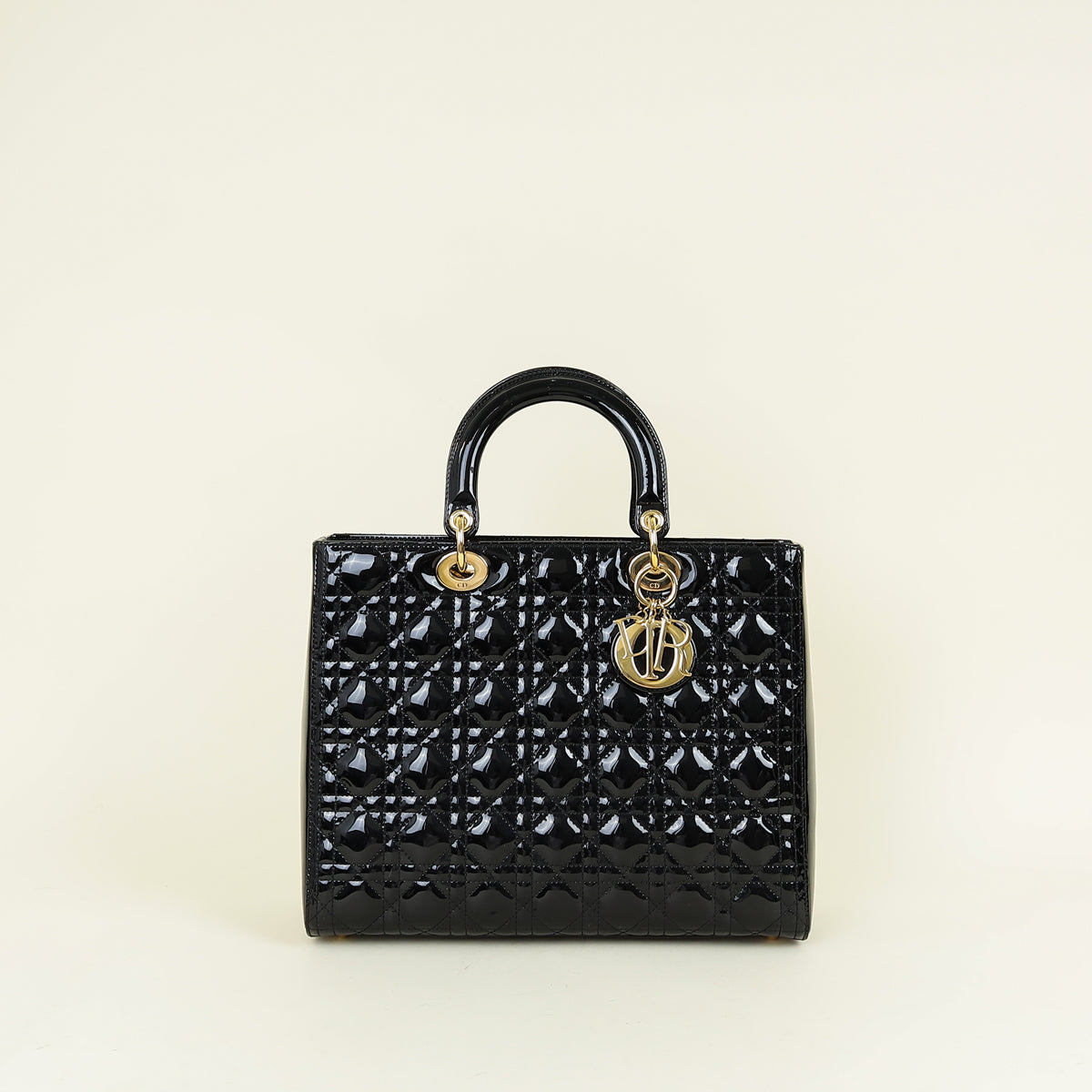 Christian Dior Black Lady Dior Large Bag