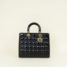 Christian Dior Black Lady Dior Large Bag