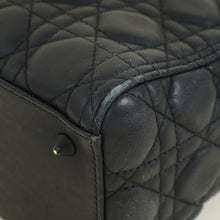 Christian Dior Black Ultramatte Lady Dior Medium Bag