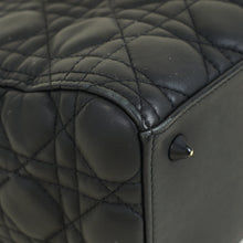 Christian Dior Black Ultramatte Lady Dior Medium Bag