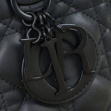 Christian Dior Black Ultramatte Lady Dior Medium Bag