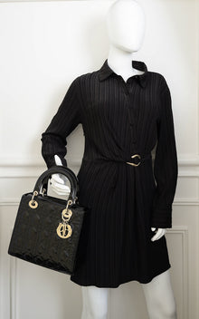 Christian Dior Black Medium Lady Dior Bag