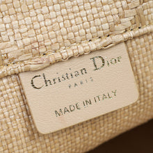 Christian Dior Natural Cannage Raffia Book Tote Large Bag