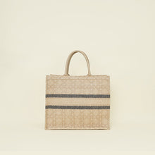 Christian Dior Natural Cannage Raffia Book Tote Large Bag