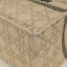 Christian Dior Natural Cannage Raffia Book Tote Large Bag