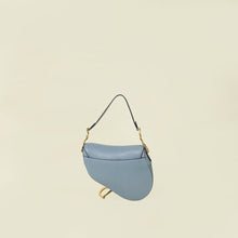 Christian Dior Grey Saddle Medium Bag With Wide Strap