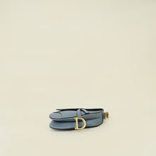 Christian Dior Grey Saddle Medium Bag With Wide Strap