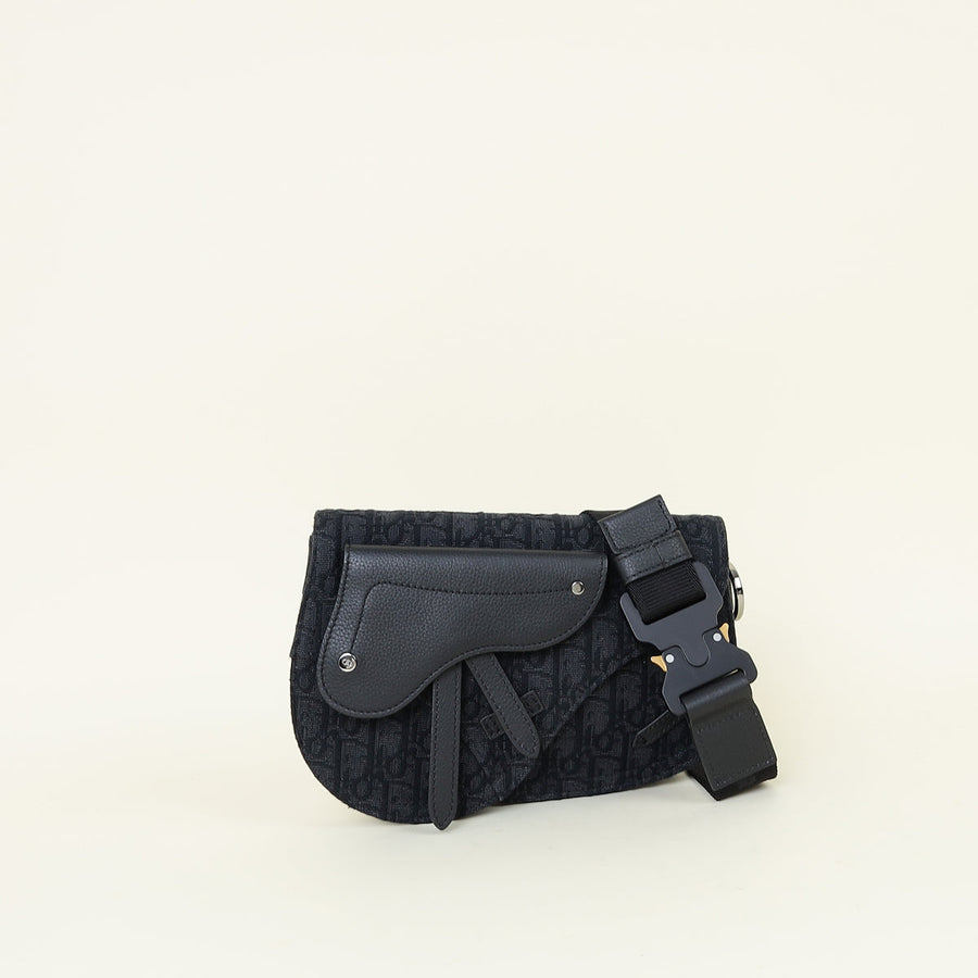 Christian Dior Black Saddle Messenger Bag
