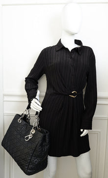 Christian Dior Black Soft Shopping Tote Bag