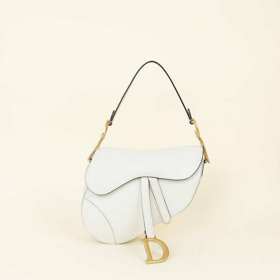 Christian Dior Latte Saddle Medium Shoulder Bag