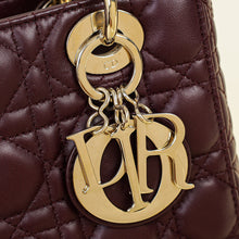 Christian Dior Burgundy My ABCDior Lady Dior Small Bag