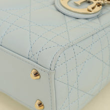 Christian Dior Light Blue Lady Dior Mini Chain Bag