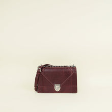 Christian Dior Burgundy Diorama Flap Medium Shoulder Bag