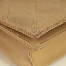 Christian Dior Beige Lady Dior Convertible Chain Clutch