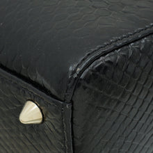 Christian Dior Black Shiny Snakeskin Lady Dior Small Bag
