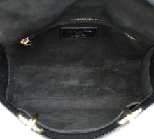 Christian Dior Black Shiny Snakeskin Lady Dior Small Bag
