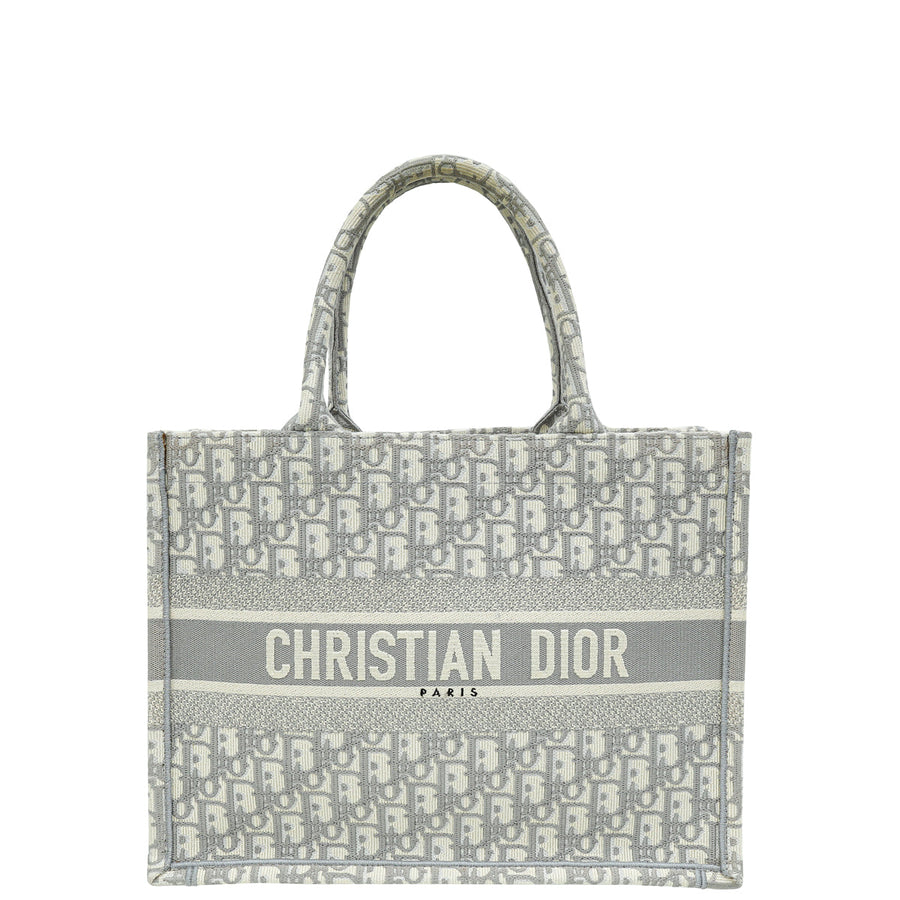 Christian Dior Gray Oblique Book Tote Medium Bag