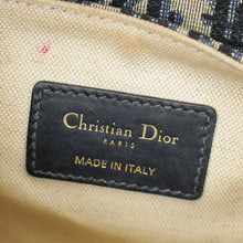 Christian Dior Navy Blue Oblique Mini Saddle Bag