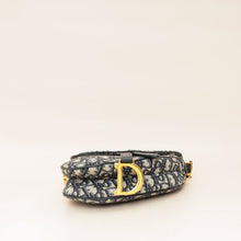Christian Dior Navy Blue Oblique Mini Saddle Bag