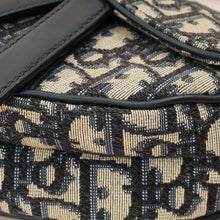 Christian Dior Navy Blue Oblique Mini Saddle Bag