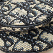 Christian Dior Navy Blue Oblique Mini Saddle Bag