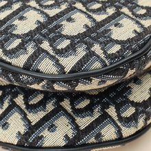 Christian Dior Navy Blue Oblique Mini Saddle Bag