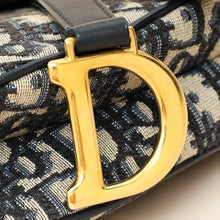Christian Dior Navy Blue Oblique Mini Saddle Bag
