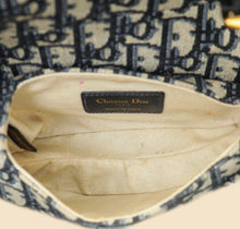 Christian Dior Navy Blue Oblique Mini Saddle Bag